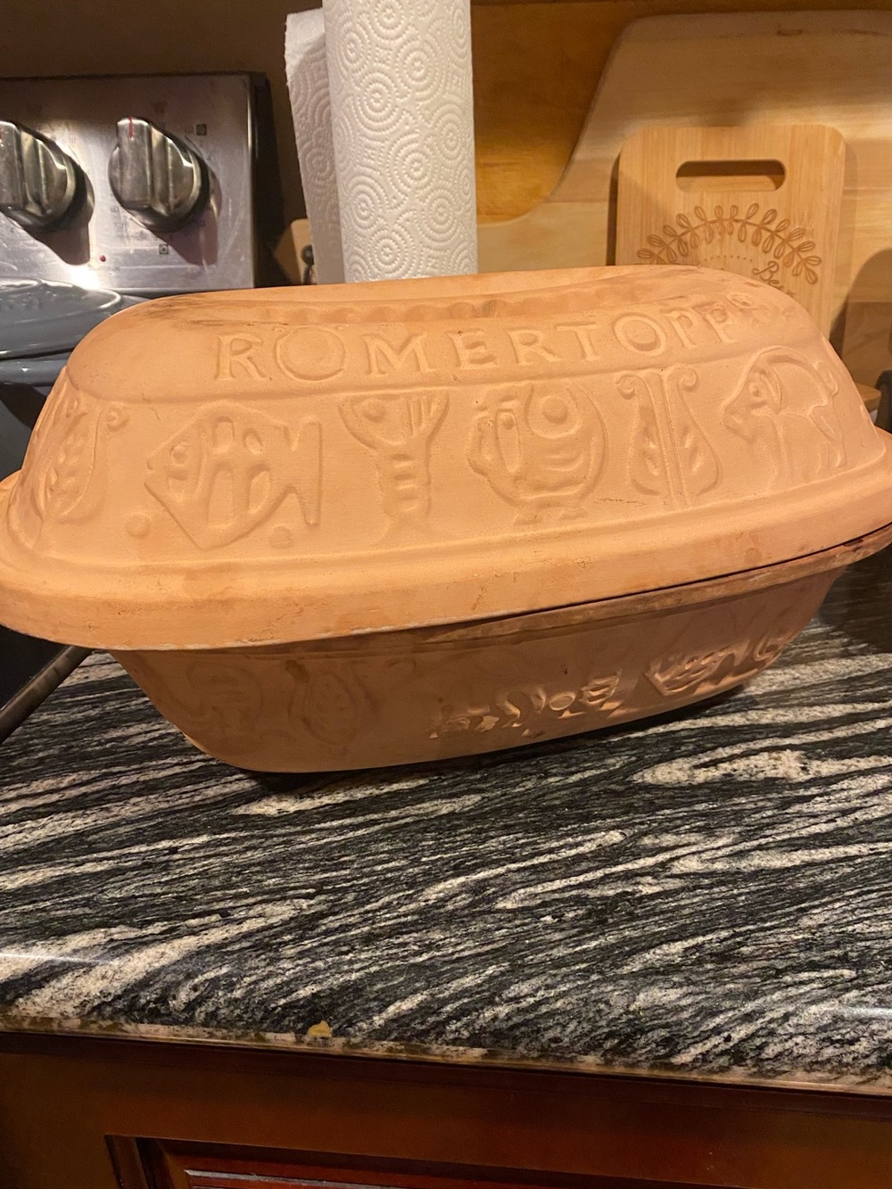 Romertopf German Terra Cotta Clay Baker — Natural Terracotta